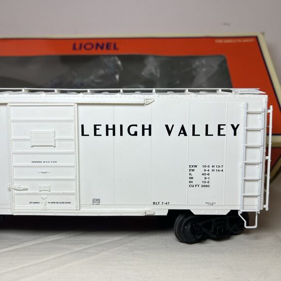 Lionel 6-27242 Lehigh Valley PS-1 Boxcar #62080 O Gauge White Mint In Box - Picture 3 of 13
